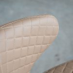 HUG Russet Brown Quilted Fabric Dining Armchair