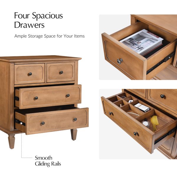 Hadrian Acorn 4 Drawer Accent Chest with Charging Station 2