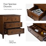 Hadrian Walnut 4-Drawer Charging Accent Chest with Tray Divider 8 Hadrian Walnut 4-Drawer Charging Accent Chest with Tray Divider