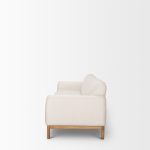 Hale Sofa W/ Medium Brown Wood and Oatmeal Fabric