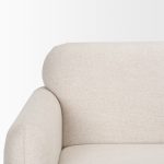 Hale Sofa W/ Medium Brown Wood and Oatmeal Fabric