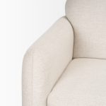 Hale Sofa W/ Medium Brown Wood and Oatmeal Fabric