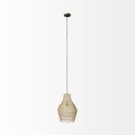 Halycon 16.0L x 16.0W x 20.0H Gold Mesh and Iron Pendant Light