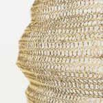Halycon 16.0L x 16.0W x 20.0H Gold Mesh and Iron Pendant Light
