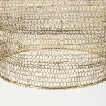 Halycon 16.0L x 16.0W x 20.0H Gold Mesh and Iron Pendant Light
