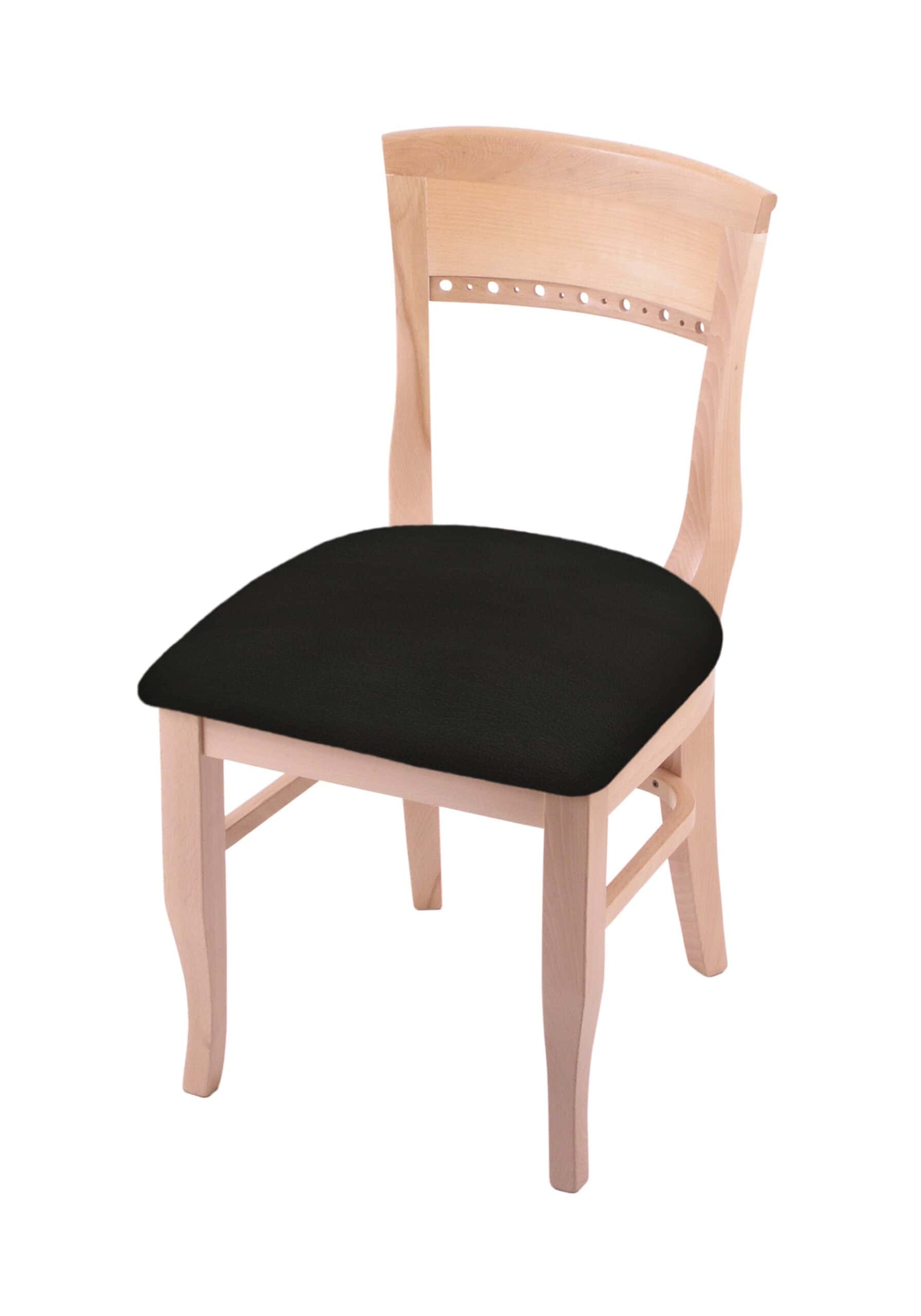 Hampton 18-Inch Wood Chair with Natural Finish, Canter Espresso Wood Seat, and Curved Decorative Back 3 Hampton 18-Inch Wood Chair with Natural Finish, Canter Espresso Wood Seat, and Curved Decorative Back