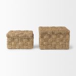 Hanalei Set of 2 Seagrass Boxes with Lids