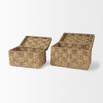 Hanalei Set of 2 Seagrass Boxes with Lids