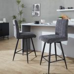 Hank 26" Black Contemporary Swivel Counter Stools (Set of 2) 12 Hank 26" Black Contemporary Swivel Counter Stools (Set of 2)