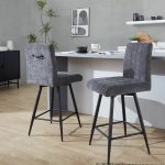 Hank 26" Black Contemporary Swivel Counter Stools (Set of 2) 11 Hank 26" Black Contemporary Swivel Counter Stools (Set of 2)