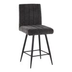Hank 26" Black Contemporary Swivel Counter Stools (Set of 2) 14 Hank 26" Black Contemporary Swivel Counter Stools (Set of 2)