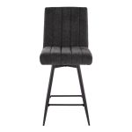 Hank 26" Black Contemporary Swivel Counter Stools (Set of 2) 18 Hank 26" Black Contemporary Swivel Counter Stools (Set of 2)