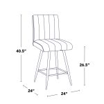Hank 26" Black Contemporary Swivel Counter Stools (Set of 2) 19 Hank 26" Black Contemporary Swivel Counter Stools (Set of 2)