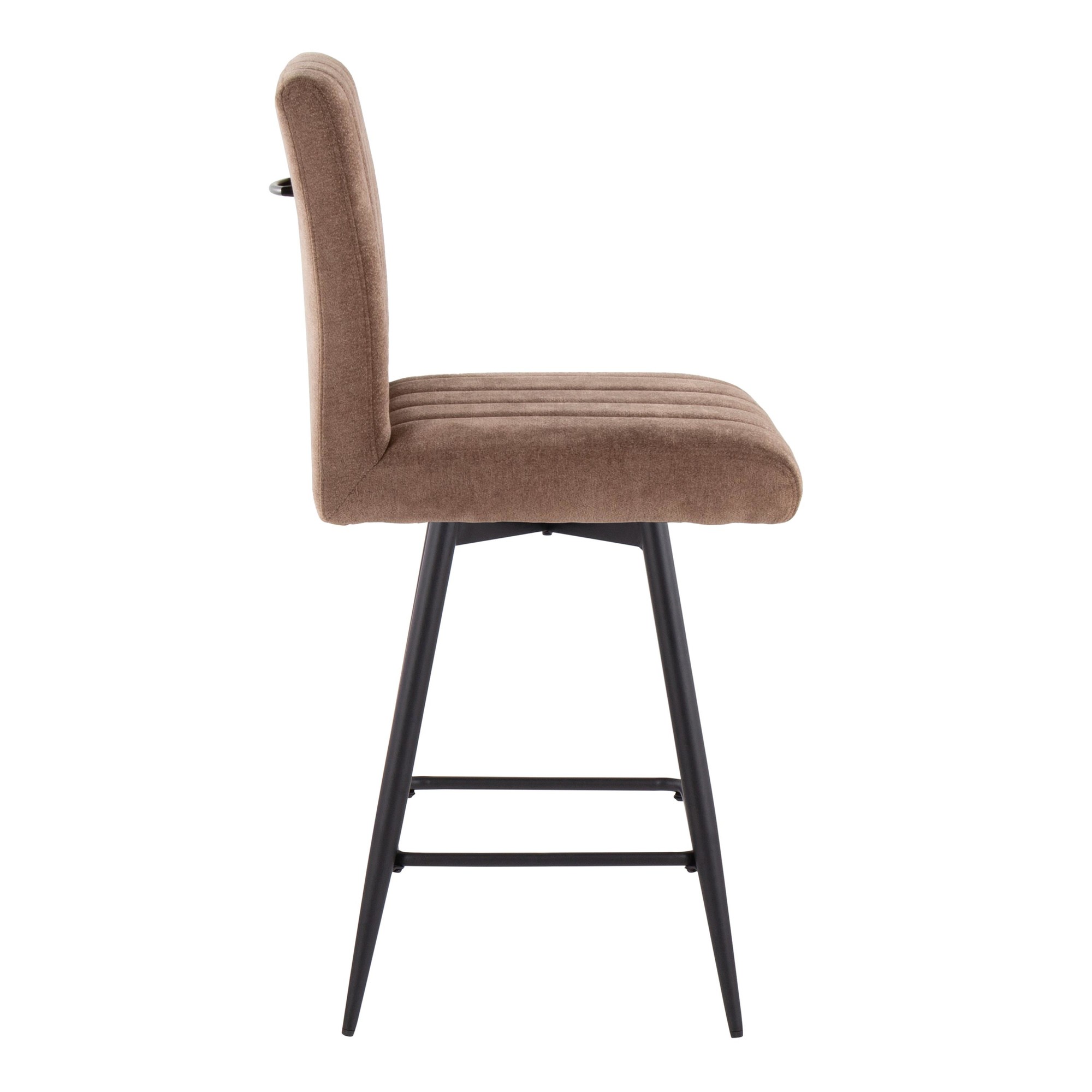 Hank 26 Contemporary Brown Fabric Counter Stools (Set of 2) 5 Hank 26 Contemporary Brown Fabric Counter Stools (Set of 2) - Image 5