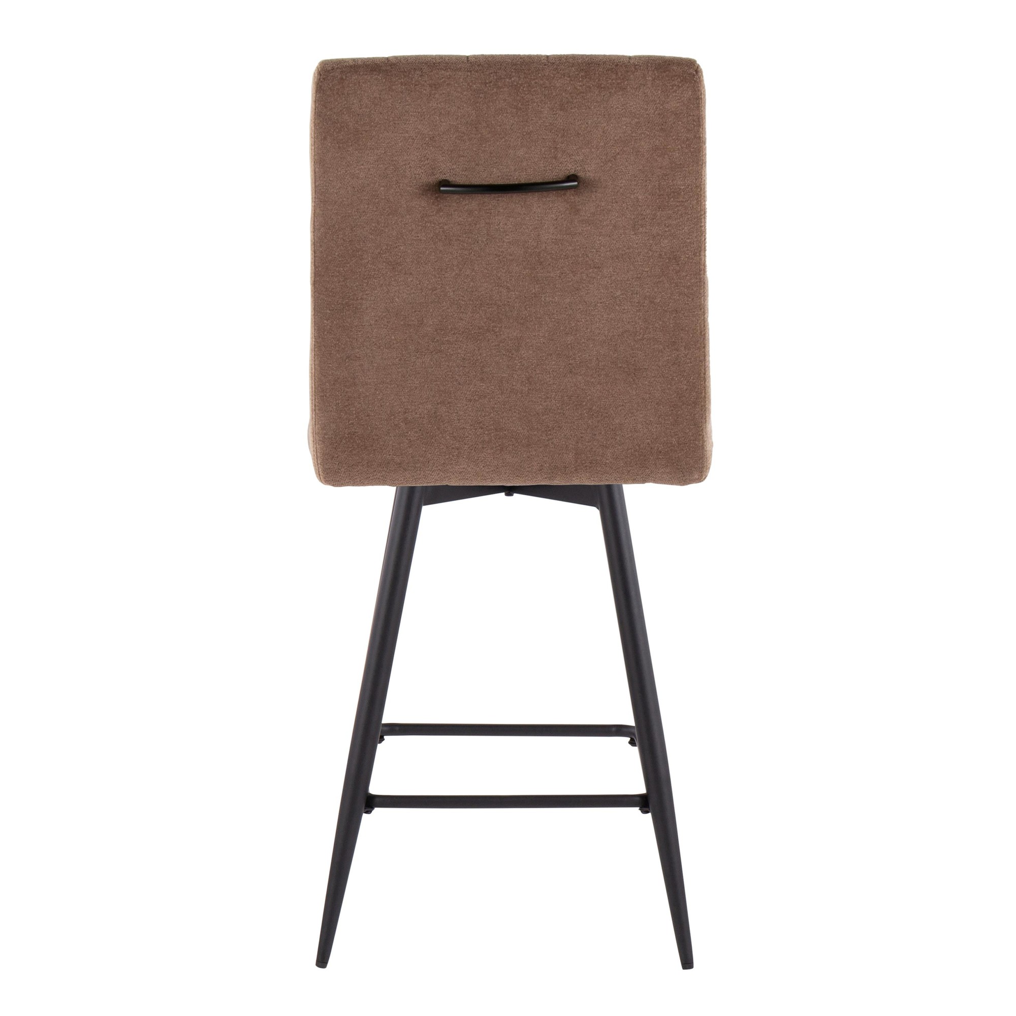 Hank 26 Contemporary Brown Fabric Counter Stools (Set of 2) 7 Hank 26 Contemporary Brown Fabric Counter Stools (Set of 2) - Image 7