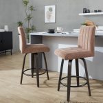 Hank 26 Contemporary Brown Swivel Counter Stool (Set of 2) 12 Hank 26 Contemporary Brown Swivel Counter Stool (Set of 2)