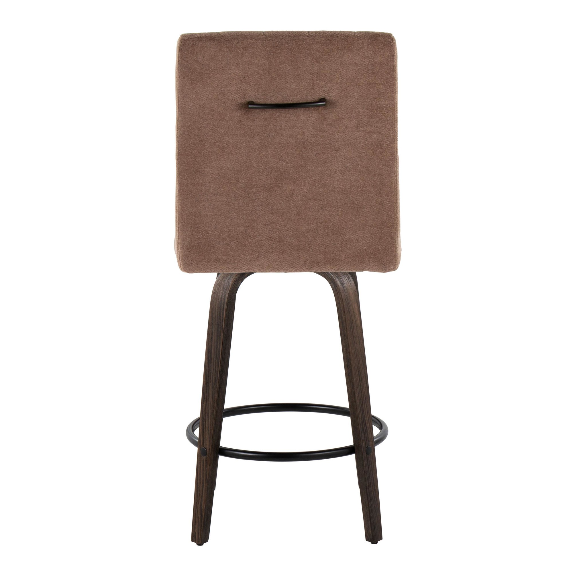 Hank 26 Contemporary Brown Swivel Counter Stool (Set of 2) 7 Hank 26 Contemporary Brown Swivel Counter Stool (Set of 2) - Image 7
