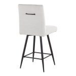 Hank 26 Contemporary Light Grey Fabric Swivel Stools (Set of 2) 16 Hank 26 Contemporary Light Grey Fabric Swivel Stools (Set of 2)