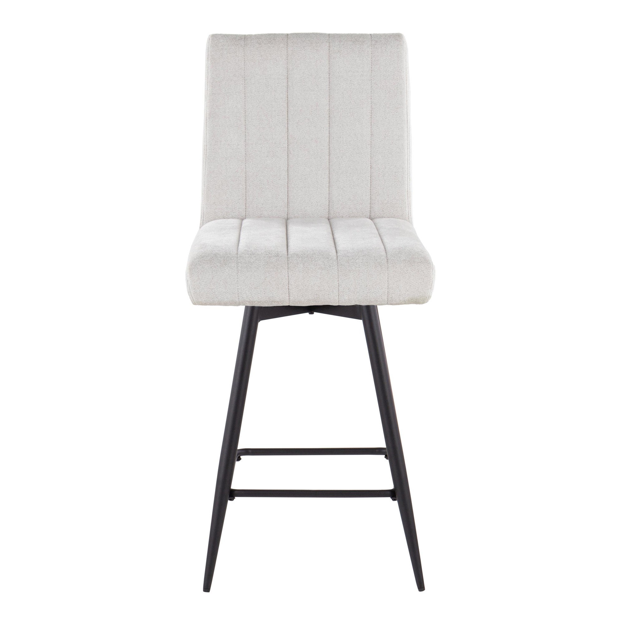 Hank 26 Contemporary Light Grey Fabric Swivel Stools (Set of 2) 8 Hank 26 Contemporary Light Grey Fabric Swivel Stools (Set of 2) - Image 8