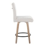 Hank 26" Contemporary Light Grey Swivel Counter Stool (Set of 2) 15 Hank 26" Contemporary Light Grey Swivel Counter Stool (Set of 2)