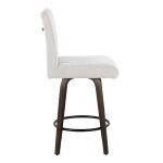 Hank 26 Contemporary Light Grey Swivel Counter Stool (Set of 2)