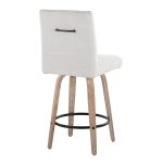 Hank 26" Contemporary Light Grey Swivel Counter Stool (Set of 2) 16 Hank 26" Contemporary Light Grey Swivel Counter Stool (Set of 2)