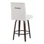 Hank 26 Contemporary Light Grey Swivel Counter Stool (Set of 2)