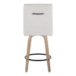 Hank 26" Contemporary Light Grey Swivel Counter Stool (Set of 2) 17 Hank 26" Contemporary Light Grey Swivel Counter Stool (Set of 2)