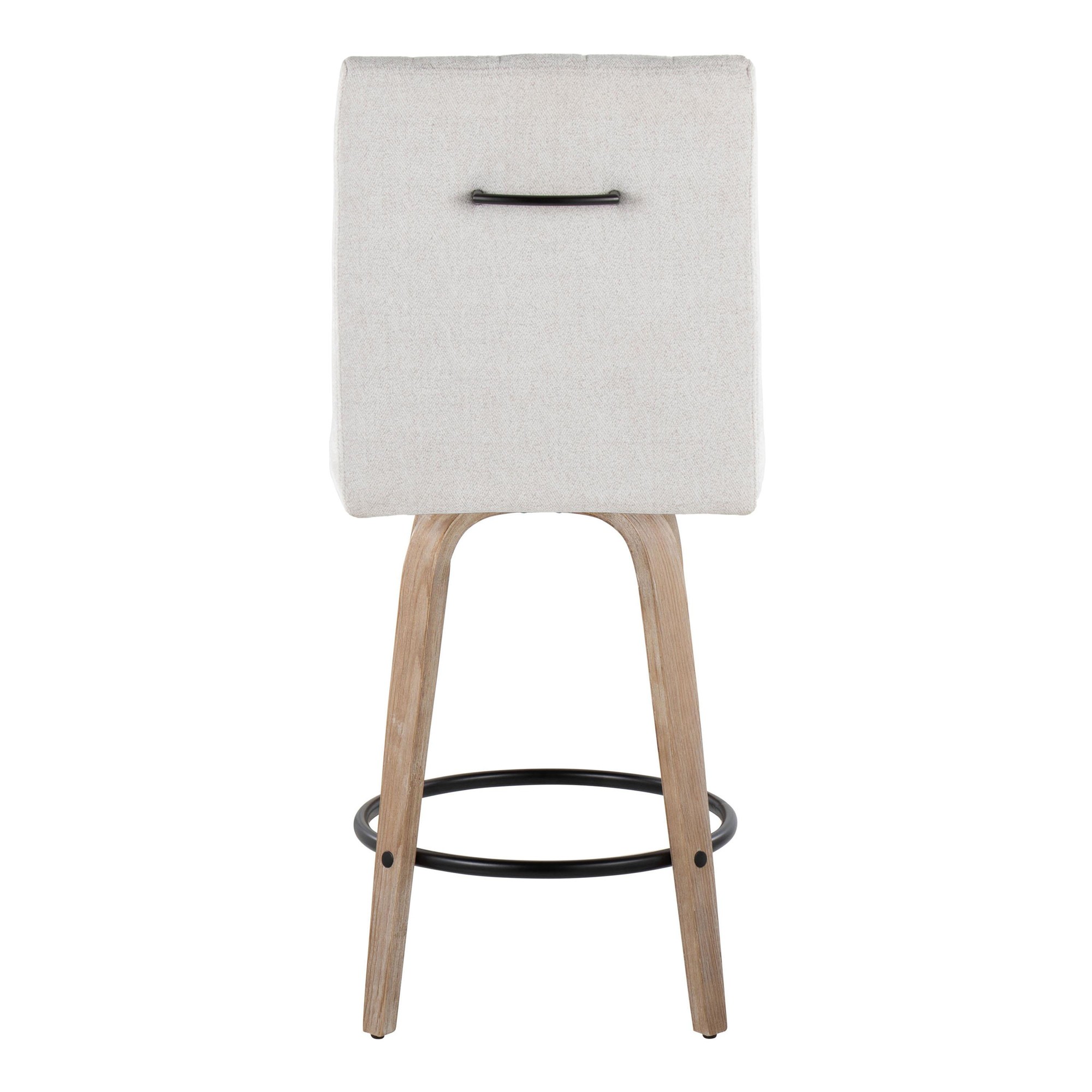 Hank 26" Contemporary Light Grey Swivel Counter Stool (Set of 2) 7 Hank 26" Contemporary Light Grey Swivel Counter Stool (Set of 2) - Image 7