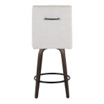 Hank 26 Contemporary Light Grey Swivel Counter Stool (Set of 2)
