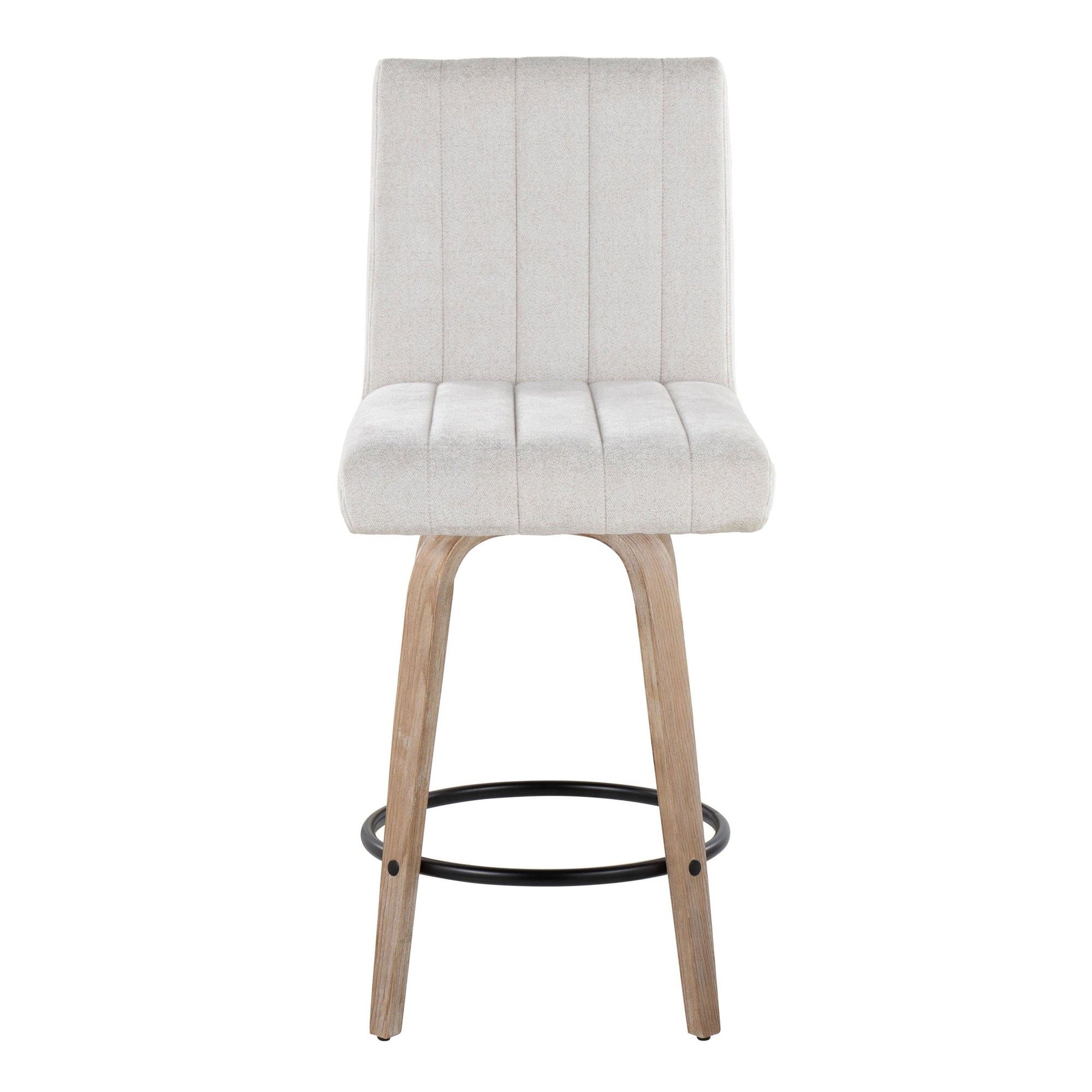 Hank 26" Contemporary Light Grey Swivel Counter Stool (Set of 2) 8 Hank 26" Contemporary Light Grey Swivel Counter Stool (Set of 2) - Image 8