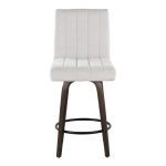 Hank 26 Contemporary Light Grey Swivel Counter Stool (Set of 2)