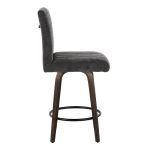 Hank 26 Inch Contemporary Swivel Counter Stool in Walnut (Set of 2) (Set of 2) 15 Hank 26 Inch Contemporary Swivel Counter Stool in Walnut (Set of 2) (Set of 2)