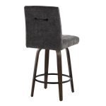 Hank 26 Inch Contemporary Swivel Counter Stool in Walnut (Set of 2) (Set of 2) 16 Hank 26 Inch Contemporary Swivel Counter Stool in Walnut (Set of 2) (Set of 2)