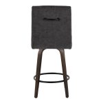Hank 26 Inch Contemporary Swivel Counter Stool in Walnut (Set of 2) (Set of 2) 17 Hank 26 Inch Contemporary Swivel Counter Stool in Walnut (Set of 2) (Set of 2)