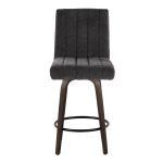 Hank 26 Inch Contemporary Swivel Counter Stool in Walnut (Set of 2) (Set of 2) 18 Hank 26 Inch Contemporary Swivel Counter Stool in Walnut (Set of 2) (Set of 2)