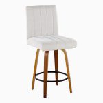 Hank 26 Walnut and Light Grey Contemporary Swivel Stools (Set of 2) 14 Hank 26 Walnut and Light Grey Contemporary Swivel Stools (Set of 2)
