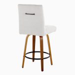 Hank 26 Walnut and Light Grey Contemporary Swivel Stools (Set of 2) 16 Hank 26 Walnut and Light Grey Contemporary Swivel Stools (Set of 2)