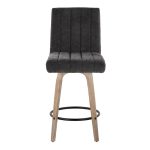 Hank 26 Whitewashed Wood Black Fabric Contemporary Counter Stool (Set of 2) 18 Hank 26 Whitewashed Wood Black Fabric Contemporary Counter Stool (Set of 2)