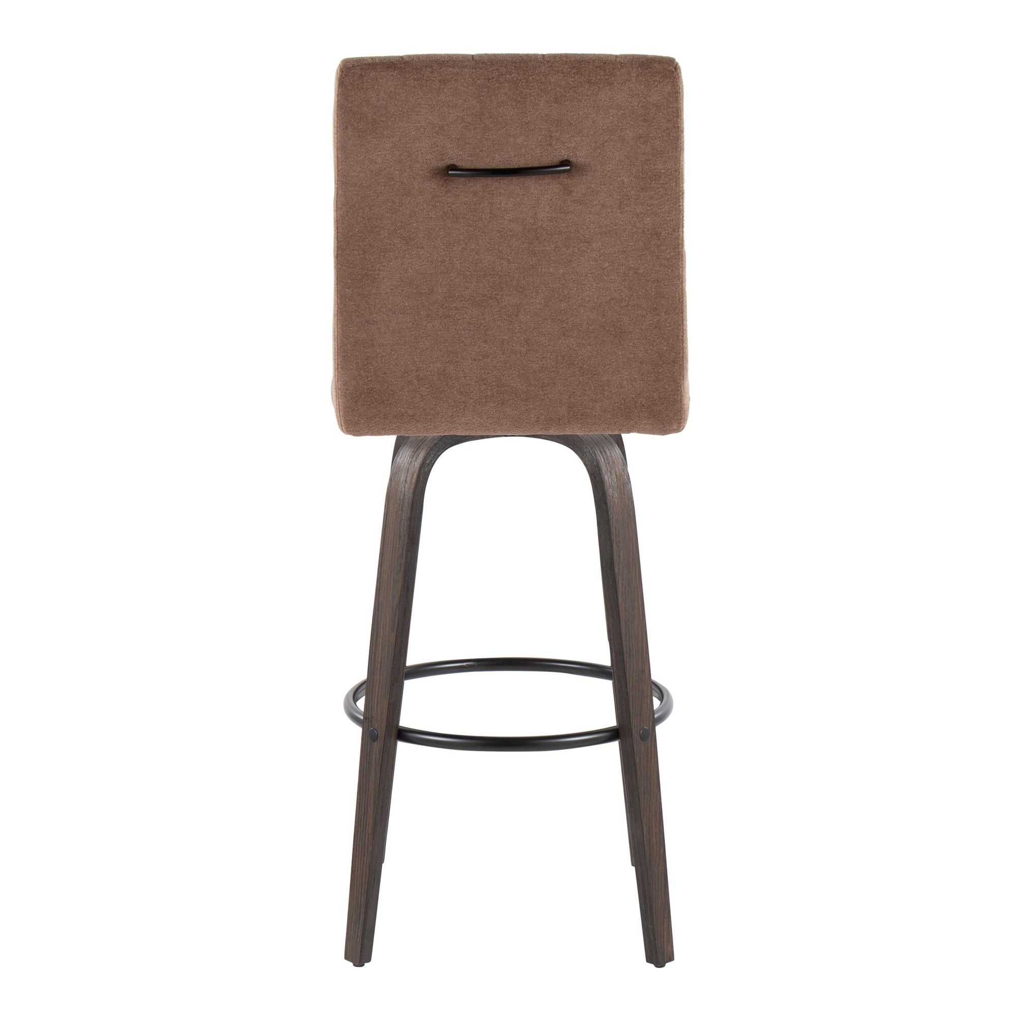 Hank 30 Contemporary Brown Swivel Barstools (Set of 2) 7 Hank 30 Contemporary Brown Swivel Barstools (Set of 2) - Image 7
