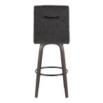 Hank 30 Contemporary Walnut and Black Swivel Barstool (Set of 2) 17 Hank 30 Contemporary Walnut and Black Swivel Barstool (Set of 2)