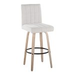 Hank 30-Inch Light Grey Fabric Swivel Barstools (Set of 2) 14 Hank 30-Inch Light Grey Fabric Swivel Barstools (Set of 2)
