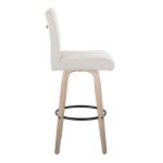 Hank 30-Inch Light Grey Fabric Swivel Barstools (Set of 2) 15 Hank 30-Inch Light Grey Fabric Swivel Barstools (Set of 2)