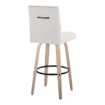 Hank 30-Inch Light Grey Fabric Swivel Barstools (Set of 2) 16 Hank 30-Inch Light Grey Fabric Swivel Barstools (Set of 2)