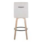 Hank 30-Inch Light Grey Fabric Swivel Barstools (Set of 2) 17 Hank 30-Inch Light Grey Fabric Swivel Barstools (Set of 2)