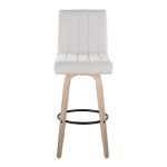 Hank 30-Inch Light Grey Fabric Swivel Barstools (Set of 2) 18 Hank 30-Inch Light Grey Fabric Swivel Barstools (Set of 2)