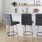 Hank 30-Inch Whitewashed Wood and Black Contemporary Barstool (Set of 2) 12 Hank 30-Inch Whitewashed Wood and Black Contemporary Barstool (Set of 2)