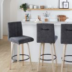 Hank 30-Inch Whitewashed Wood and Black Contemporary Barstool (Set of 2) 11 Hank 30-Inch Whitewashed Wood and Black Contemporary Barstool (Set of 2)