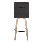 Hank 30-Inch Whitewashed Wood and Black Contemporary Barstool (Set of 2) 17 Hank 30-Inch Whitewashed Wood and Black Contemporary Barstool (Set of 2)