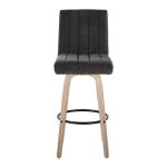 Hank 30-Inch Whitewashed Wood and Black Contemporary Barstool (Set of 2) 18 Hank 30-Inch Whitewashed Wood and Black Contemporary Barstool (Set of 2)